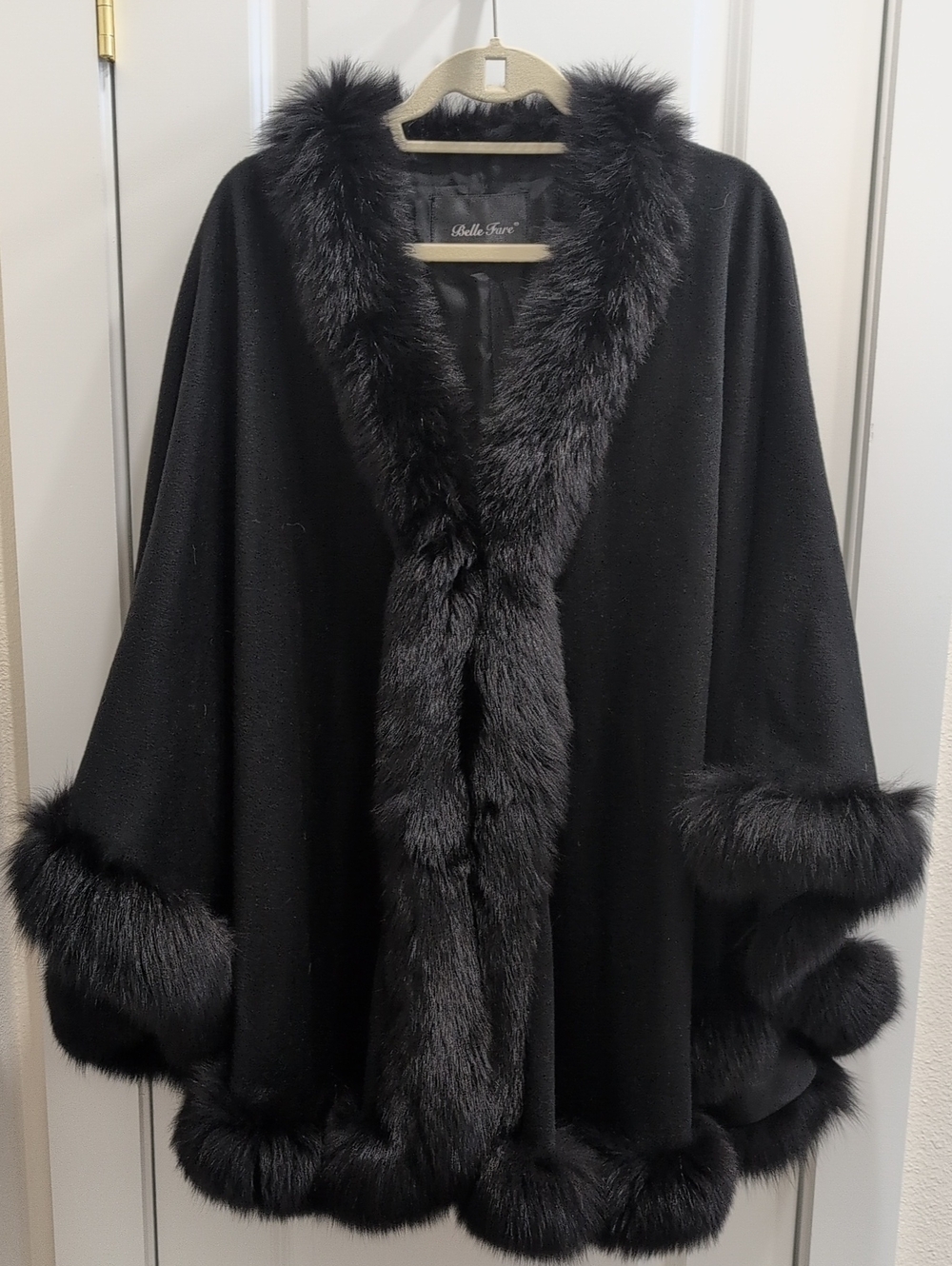 Belle Fare Cashmere and Fur Cape